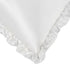 SiinvdaBZX Ruffled Queen Satin Pillowcase Set of 2, Ivory White Silky Satin Pillow Cases for Women, Ruffle Pillow Shams