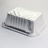 PARTY BARGAINS 1 Lb. Small Aluminum Pan with Lids - 50 Pack Disposable Take-Out Pans