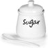 12oz Countertop HAOTOP Ceramic Sugar Bowl with Lid and Spoon, Sugar Jar Sugar Dispenser Sugar Container Coffee Bar