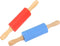 Mini Silicone Rolling Pin for Kids, Non-stick Wood Handle, 9 Inch, 2 Pack
