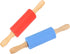 Mini Silicone Rolling Pin for Kids, Non-stick Wood Handle, 9 Inch, 2 Pack