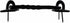 Renovators Supply Manufacturing Hook and Eye Latch, 6.5 in. Black Wrought Iron Door Lock with Hardware