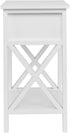 Bonnlo White Nightstand, Small Nightstand with Drawer & Shelf, Farmhouse Night Stand Bedroom, End Table/Bedside