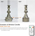 Dimmable Electric Window Candle with Multi Timer IR Controller, Metal Base Christmas Candles, 1 Set + Extra Bulb