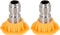 X AUTOHAUX 2pcs 15 Degrees Pressure Washer Spray Nozzle Tip, 0.05'' Quick Connector High Pressure Nozzle Yellow for Car