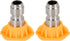 X AUTOHAUX 2pcs 15 Degrees Pressure Washer Spray Nozzle Tip, 0.05'' Quick Connector High Pressure Nozzle Yellow for Car