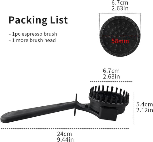 Espresso Machine Cleaning Brush Tool, CAFEMASY Nylon Bristles Cleaning Disc for 58mm Brewing Group Head