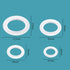 Teensery 4 Pcs Plastic Oval Cookie Cutter Set, Double Sided, 4 Sizes for Biscuit, Cake, Baking Molds