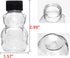 Cufarys 12 Pack 2oz (12) Honey Bear Bottle Bear Shape Clear Empty Honey Bottles Honey Jar with Screw Lid,Plastic Mini