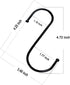 10 Pack Extra Large S Shape Hooks - 4.7 Inches Heavy-Duty Metal Hanging Hooks for Kitchenware, Bathroom, and Gardening