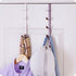 5 Layers Over The Door Hook Organizer Rack Hanger, Pack of 2 (Black) for Backpack Handbag