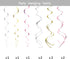 Rose Gold Birthday Decorations Kit, 20-Pc Set with Happy Birthday Banner, Tissue Paper, Garland & Swirls