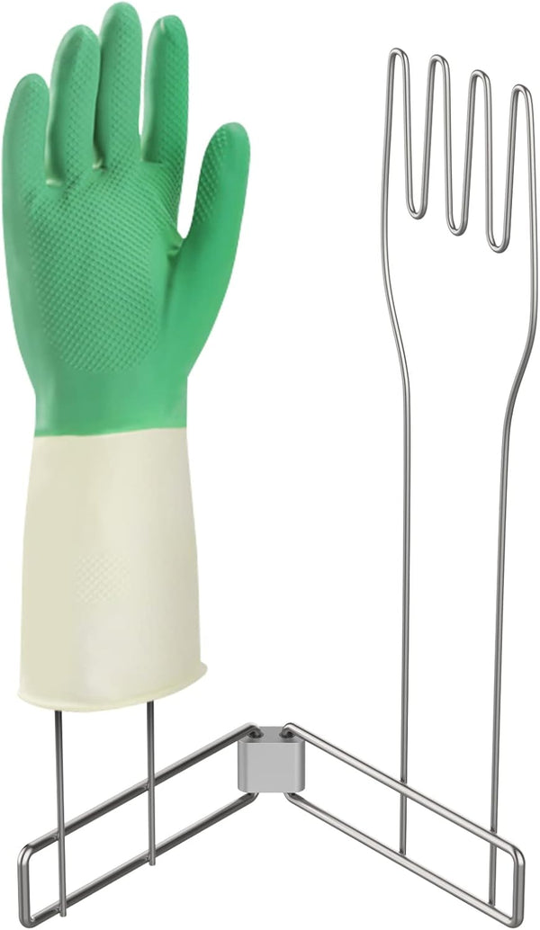 Kitchen Glove Holder, Stainless Steel Vertical Rack, Multi-Purpose Collapsible Glove Drying Stand