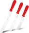 Offset Spatula Set of 3 for Cake Decorating - Red 6, 8 & 10 Inch Angled Icing Spatulas
