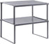 NEX Kitchen Shelf Organizer - Set of 2 Cabinet Shelf Organizer Spice Rack, Stackable Metal, Silver