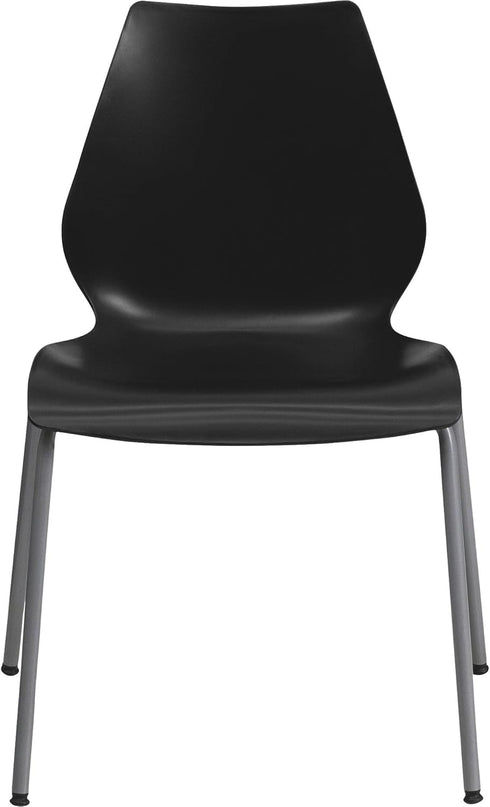 Flash Furniture HERCULES Series Stack Chair, 770 lb. Capacity with Lumbar Support and Silver Frame