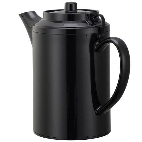 Service Ideas TST612BL Double Wall Teapot with Tether, Plastic, 16 oz., Black