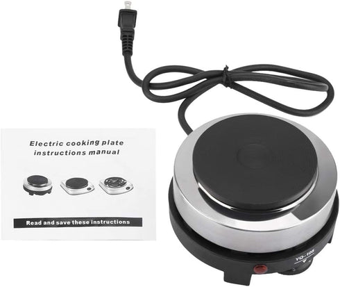 Mini Stove, Portable 500W Electric Hot Plate, Multifunction Home Heater (US Plug 110V) for Soup and Porridge