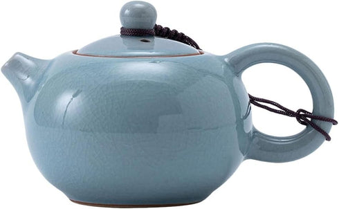 Amosfun Ceramic Teapot, Small Porcelain Teapot for Chinese Kungfu Tea, Blooming Loose Leaf Teapot