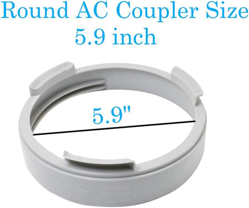 Portable Air Conditioner Exhaust Hose Coupler, Window Adapter A/C Connector, 5.9 inch for Exhaust Port