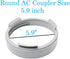 Portable Air Conditioner Exhaust Hose Coupler, Window Adapter A/C Connector, 5.9 inch for Exhaust Port