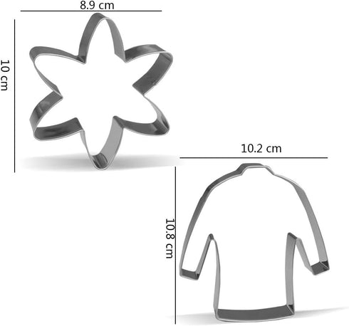 Science Chemistry Cookie Cutter Set - 8 Piece Stainless Steel for Baking