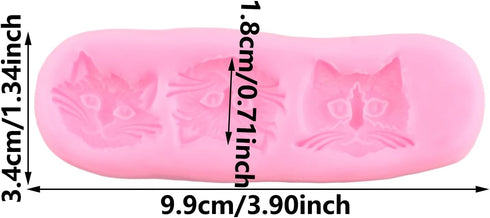 Cat Silicone Fondant Molds For Cake Decorating Cupcake Topper Candy Chocolate Polymer Clay Gum Paste by xmoldnms