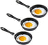 Mini Egg Frying Pan, 4.7-Inch Non-stick 3Pcs with Bakelite Handle, Cast-Iron Pot for Eggs and Pancakes, All Stoves