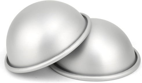 5 Inch Dome Cake Pan, 2 PCS Half Ball Cake Mold, Aluminum Alloy Hemisphere Cake Molds for Kids DIY