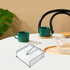 Napkin Holder for Table, Flat Weighted Arm Square Paper Napkin Holders, Elegant Rustic Iron Metal for Kitchen