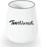 LEETOYI Porcelain Toothbrush Holder for Bathroom Vanity and Countertop, Easy to Clean Brushing Holder (White)
