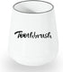 LEETOYI Porcelain Toothbrush Holder for Bathroom Vanity and Countertop, Easy to Clean Brushing Holder (White)
