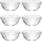 DOITOOL 6 Pcs Mini Meal Prep Bowls, Stackable Clear Glass Ramekins, Small Dessert Bowls for Kitchen Prep, Salad, Dips