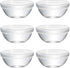 DOITOOL 6 Pcs Mini Meal Prep Bowls, Stackable Clear Glass Ramekins, Small Dessert Bowls for Kitchen Prep, Salad, Dips