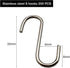 200 Pcs Mini S Hooks 0.8 Inch Stainless Steel Small S Shaped Hooks for DIY Christmas Ornament Jewelry Hanging
