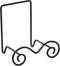 TRIPAR Large Square Black Wire Easel, Metal Finish, Tabletop Display, Handcrafted Scroll Designs