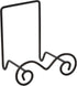TRIPAR Large Square Black Wire Easel, Metal Finish, Tabletop Display, Handcrafted Scroll Designs
