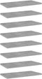 vidaXL Engineered Wood Bookshelf Boards - Modern Gray Concrete - Durable Easy-to-Clean