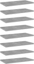 vidaXL Engineered Wood Bookshelf Boards - Modern Gray Concrete - Durable Easy-to-Clean