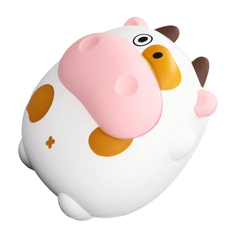 Electric Mini Night Light Heater, USB Rechargeable Fast Heating Cartoon Cow (White)
