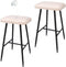 NICEEC Beige Bar Stool Covers Rectangle Spandex Stretch Vanity Barstool Seat Covers