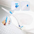 Toilet Brush with Long Handle, Cotton Toilet Scrubber Wand and Replaceable Detergent Head for Home Bathroom Cleaning