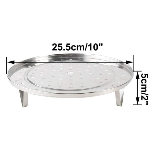 uxcell 10 Inch Stainless Steel Food Steaming Steamer Canning Rack Tray Stand Cookware