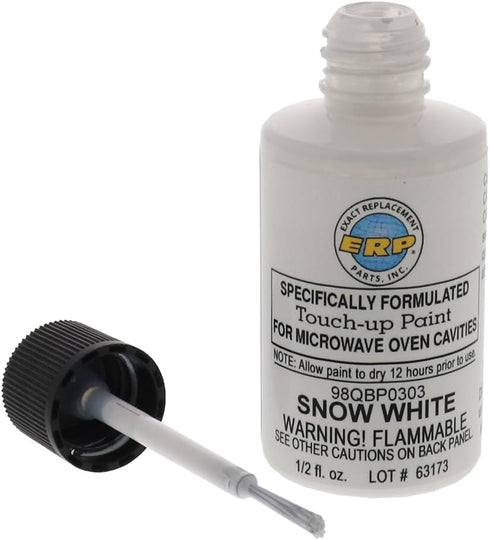ERP Microwave Oven Universal Cavity Touch Up Paint, 98QBP0303, Snow Bright White