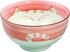 JapanBargain 2483, Japanese Porcelain Bowl Soup Bowl Pho Bowl Ramen Bowl Made in Japan, Maneki Neko Smiling Cat Pattern, 5-inch (2, Pink) by JapanBargain