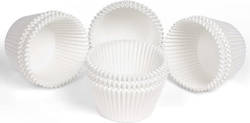 Jumbo White Cupcake Liners, Greaseproof Paper 200-Count Muffin Baking Cups for Wedding Birthday Celebration Occasion