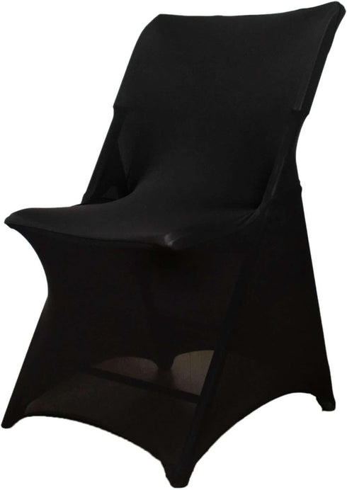 Premium Black Spandex Chair Cover for Lifetime Folding Chairs