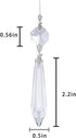 25pcs 55mm H&D HYALINE & DORA Crystal Replacement Clear Chandelier Icicle Prisms with Octagon Crystal Bead for Lamp