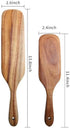 Spurtle Set, Natural Acacia Wooden Kitchen Utensils Set of 2 for Cooking, Mixing, Serving