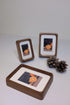 Youncewooder 3x4 2x3 (3x4,Walnut) Picture Frame with Mat - Natural Walnut Wood small Rustic Frame, Wall & Tabletop